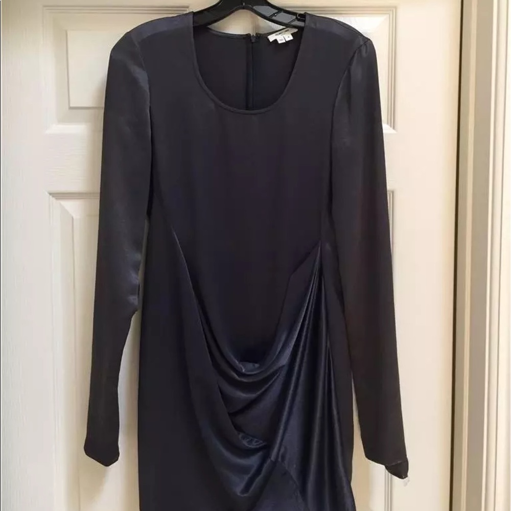 helmut lang long sleeve dress Helmut Lang Asymmetric Long-Sleeve Dress